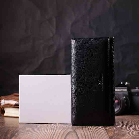 Удобный женский кошелек из натуральной кожи ST Leather 22523 Черный Киев