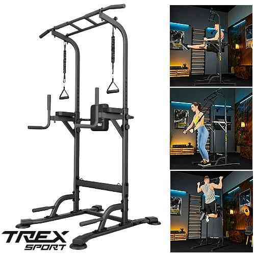 Силовая станция тренажер с эспандерами Trex Sport TX-150PR напольный турник и брусья для дома и спортзала Киев