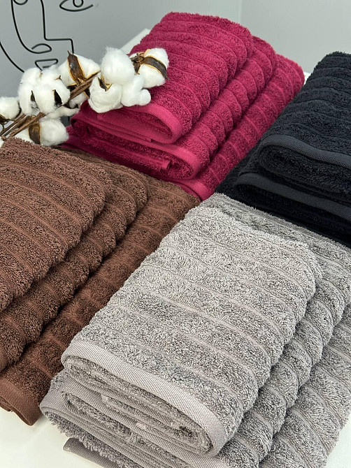 Рушник однотонний Ideal Textile Хвилі 40х60 см 450 г/м2 (56861075) Чернівці - фото 7