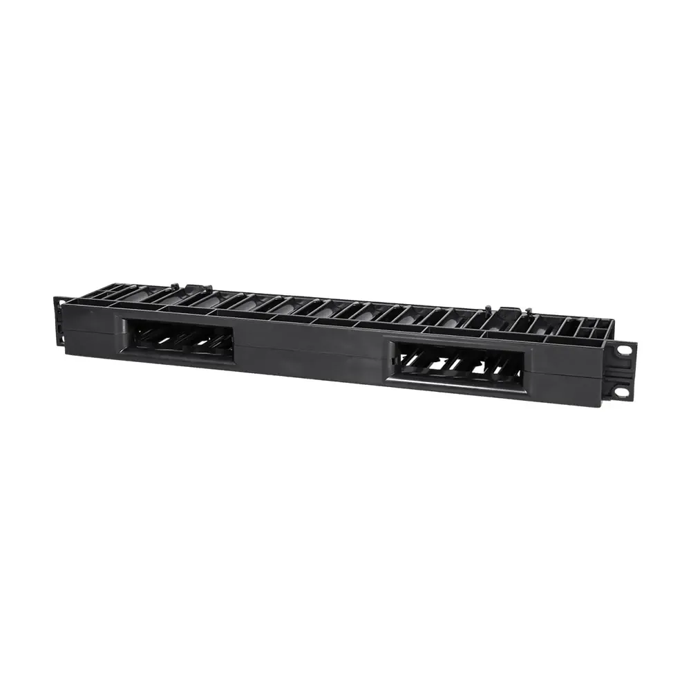Кабельний організатор Trinix TRX-1U/CM-HP Black horizontal горизонтальний пластиковий на 12 портів для комутаційної шафи 19