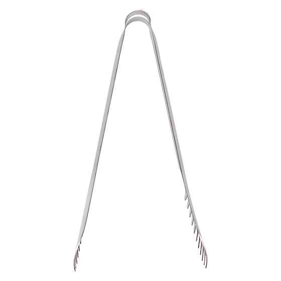 Щипці кухонні металеві 23×4 (см) кулінарні щипці для м'яса, риби, гриля кухарські щипці Сріблястий HP-8-65 Коломия