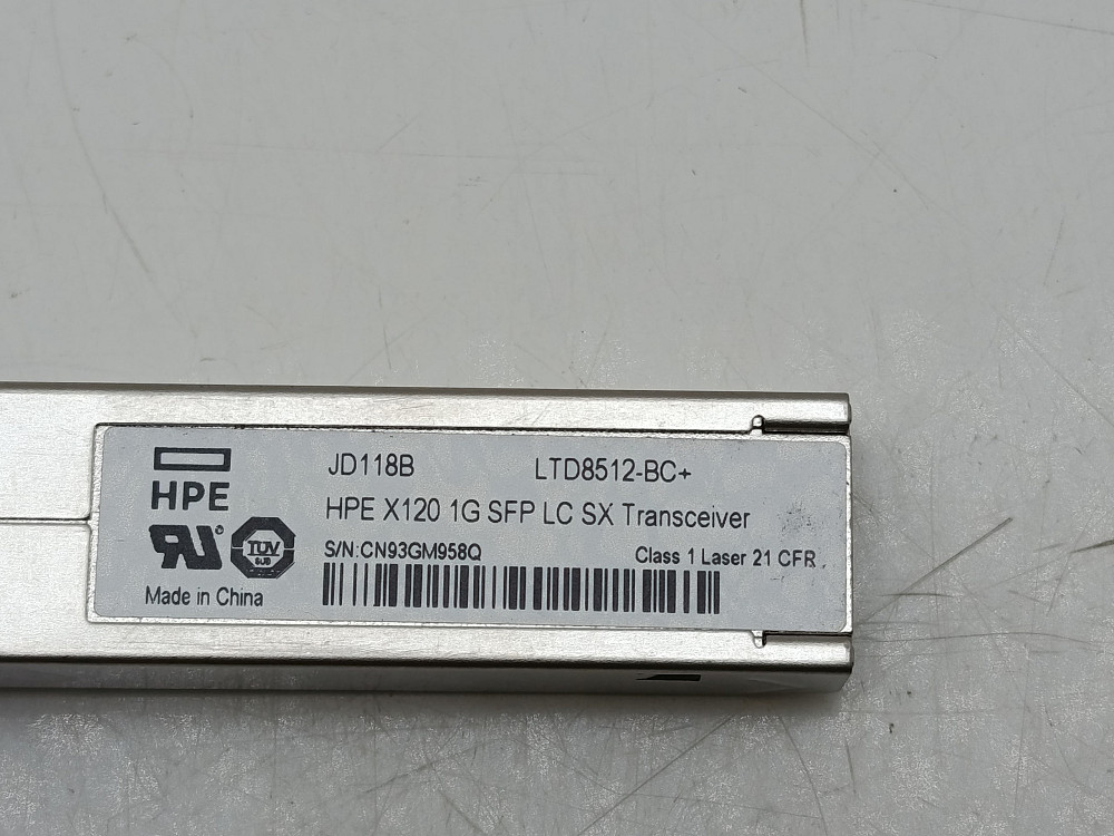 Оптичний трансивер HPE X120 1G SFP LC SX Transceiver (P/N: JD118B) 1 шт (товар вживаний) Луцк - изображение 2