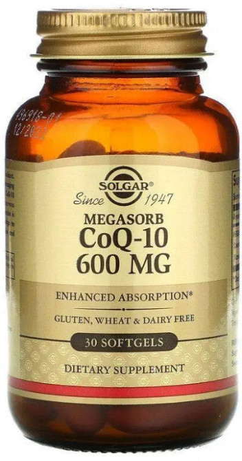 Коэнзим Q10 Solgar Megasorb CoQ-10 600 мг 30 гел капс Киев - изображение 1