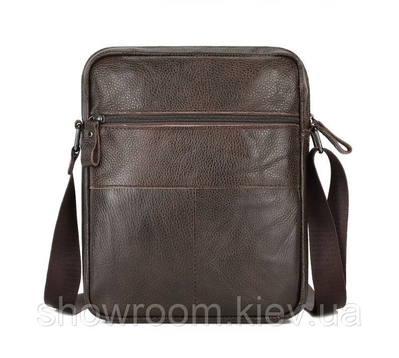 Чоловіча сумка на плече Leather Collection (5039) коричнева Київ - фото 2