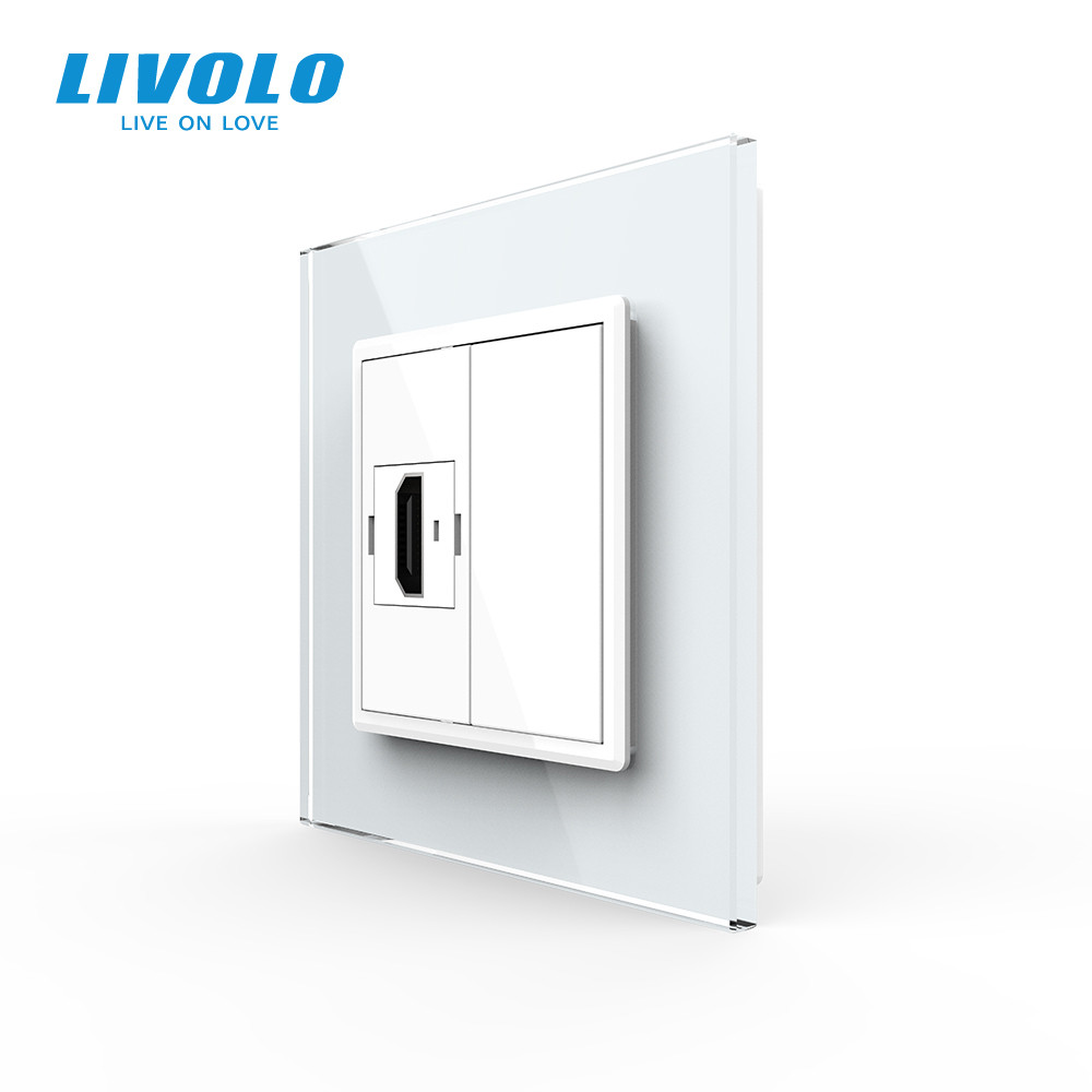 LIVOLO Розетка HDMI Livolo білий скло (VL-C7FCHD-1WP) Коломия - фото 3