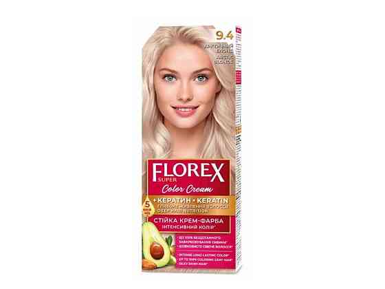 Крем-краска для волос КЕРАТИН 9.4 Арктический блонд ТМ Florex Киев
