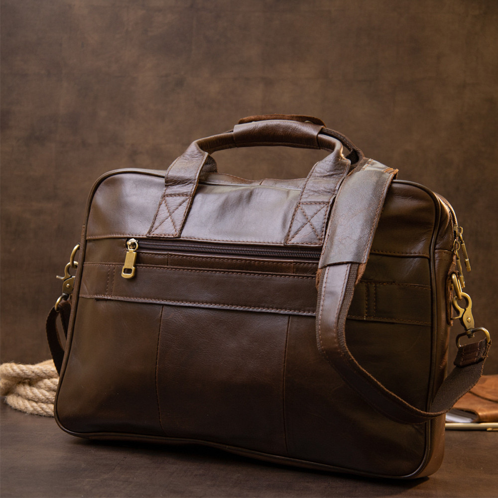 Сумка для ноутбука Коричнева (Vintage) Київ - фото 3