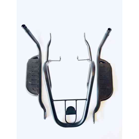 Багажник задний металлический Альфа (с подножками) (черный) Мукачево