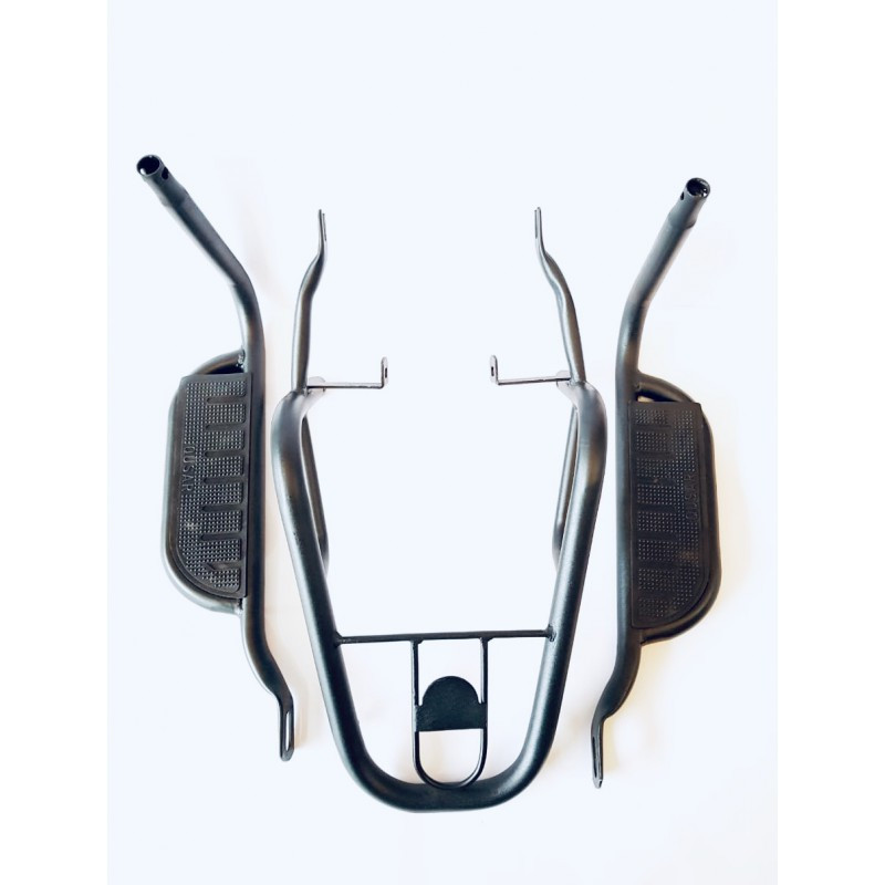 Багажник задний металлический Альфа (с подножками) (черный) Мукачево - изображение 1