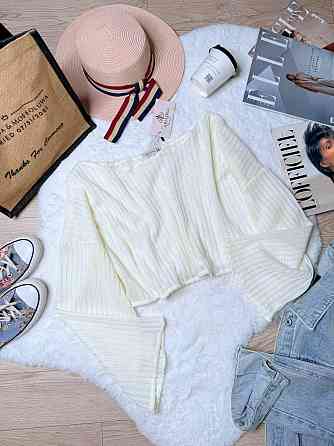 Женский базовый топ турецкая машиная вязка Молочный, 42/46 Одесса