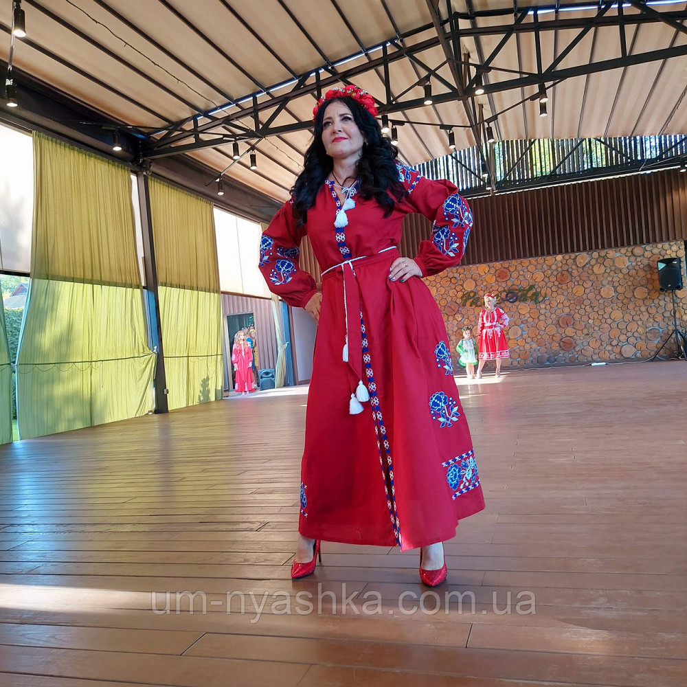 Жіноча вишита сукня на натуральному полотні Паризька троянда Кривий Ріг - фото 2