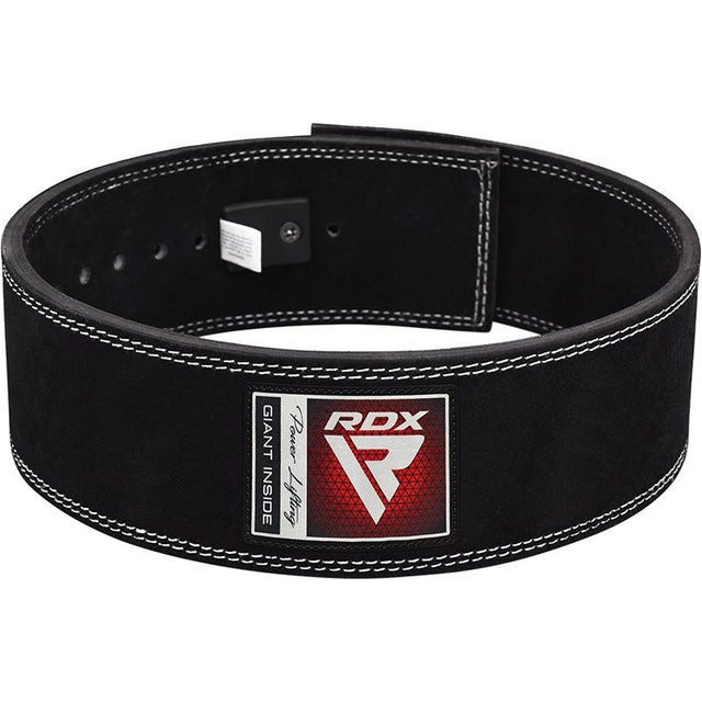 Пояс для важкої атлетики RDX 4 Pro Liver Buckle шкіряний Black Plus XL Кам'янське - фото 2