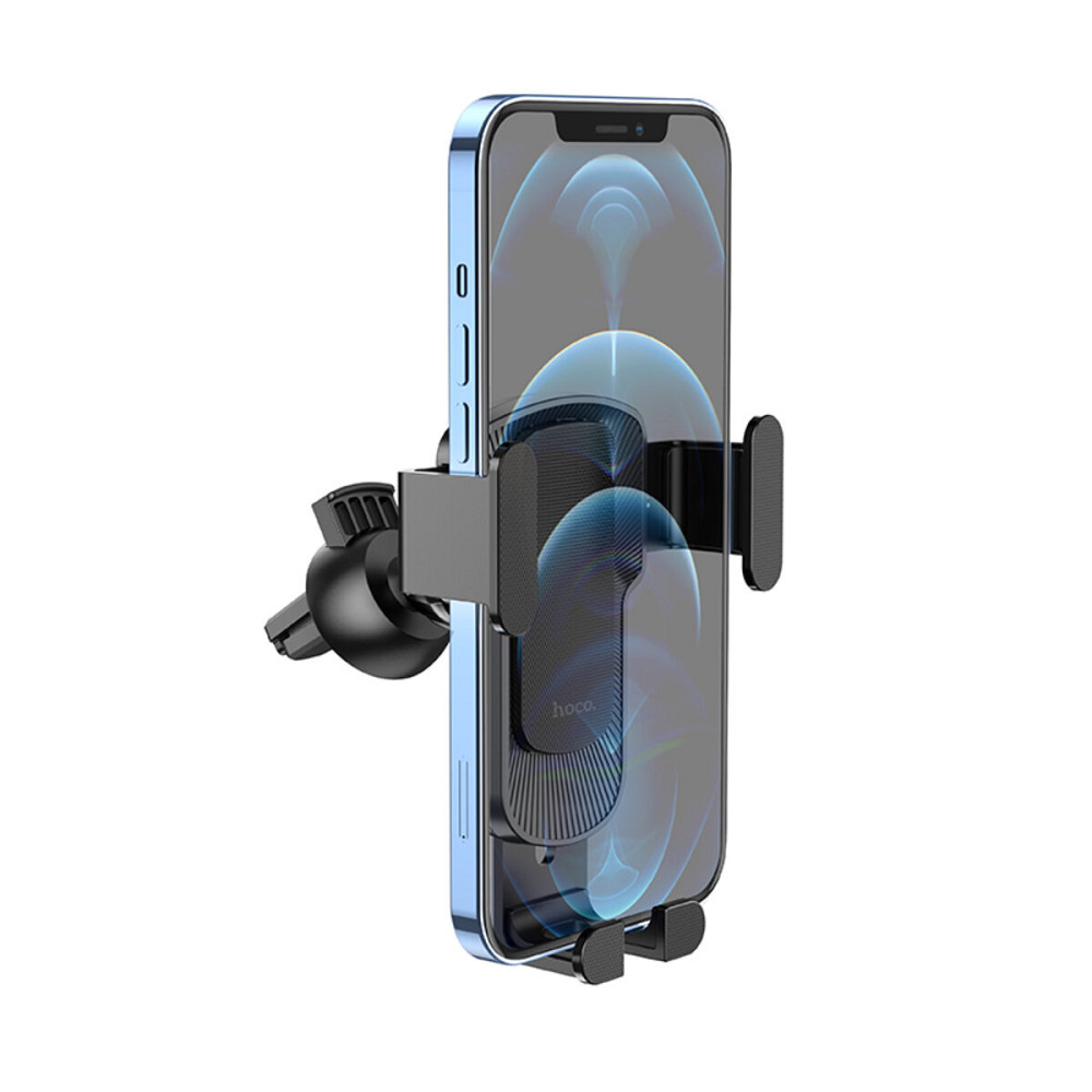 Тримач для мобільного HOCO CA103 vertical and horizontal air outlet gravity car holder Black Metal Gray Київ - фото 5