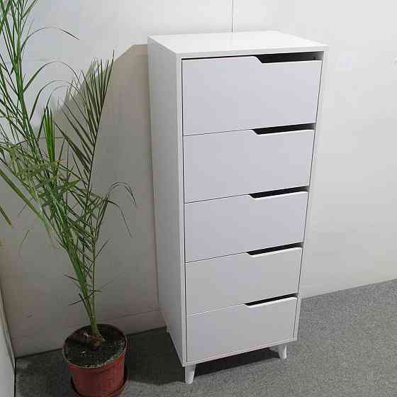 Комод высокий с ножками в цвете Орех светлый 5 ящиков М-ЗОН Борн 500 Дуб Артизан (MZN-031108) Львов