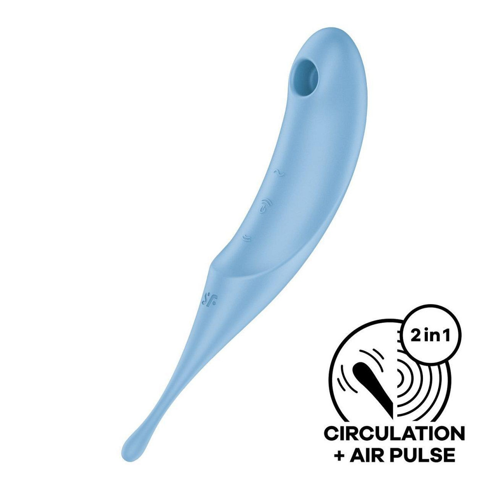 Вибратор для клитора с вакуумной стимуляцией Satisfyer Twirling Pro Blue Sex Aura Киев - изображение 1