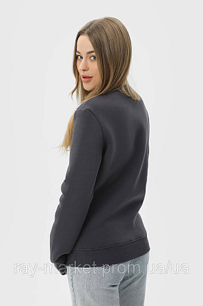 Світшот жіночий базовий утеплений RAY BASIC темно-сірий (U0301W-Dark Grey) Київ - фото 2
