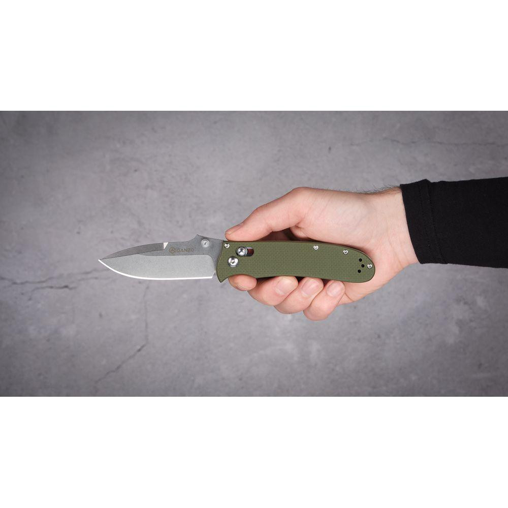 Нож складной Ganzo D704-GR, зеленый (D2 сталь) Киев - изображение 9