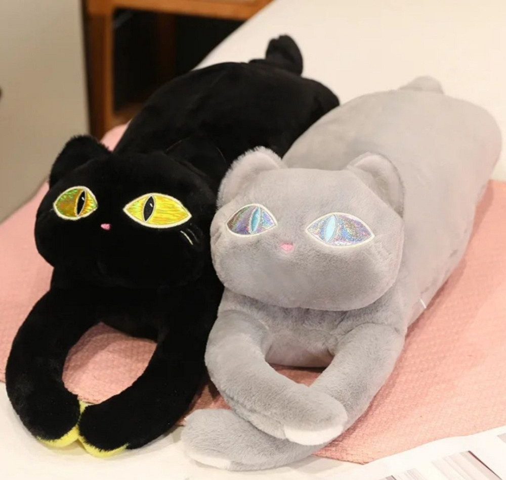 Кот подушка обнимашка 70см черный новый кот батон обнимусь Киев - изображение 6