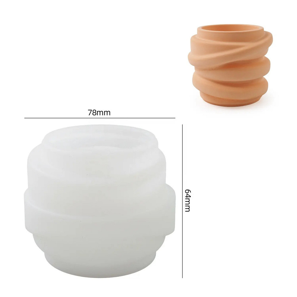 Силіконова форма для свічника зі смоли,глини,воску 78 х 64 мм «silicone mold-1» Кам'янець-Подільський - фото 2