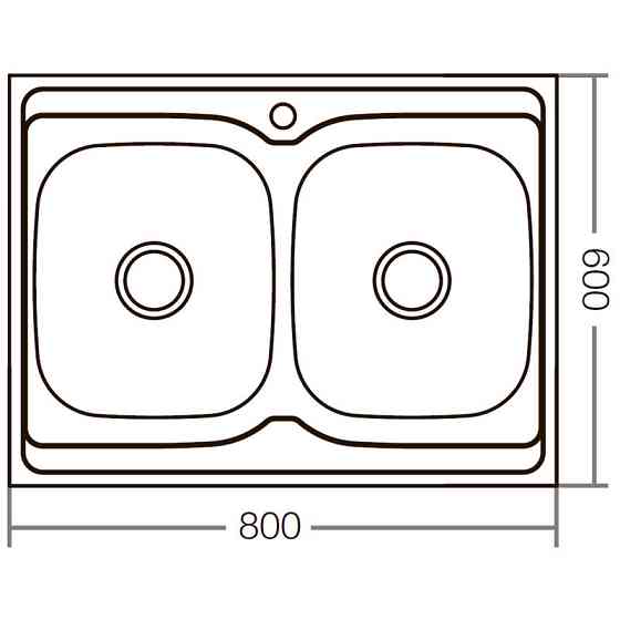 Кухонна мийка накладна Zerix Z8060B-08-180E    ( ZX1620 ) 34591 Харків