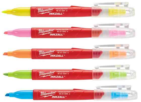 Набір текстмаркерів InkZAll MILWAUKEE, кольорові, (5шт) Одесса
