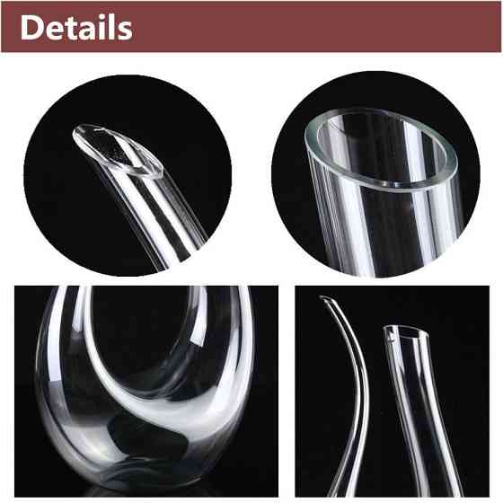 Декантер графин для вина U-подібний  Подарунковий 2 келихи з КРИСТАЛАМИ в ніжці!! ПОДАРУНКОВА УПАКОВКА Кременчук