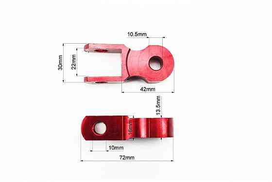Подовжувач заднього амортизатора 45мм к-кт 2шт + болти + гайки, червоний Київ