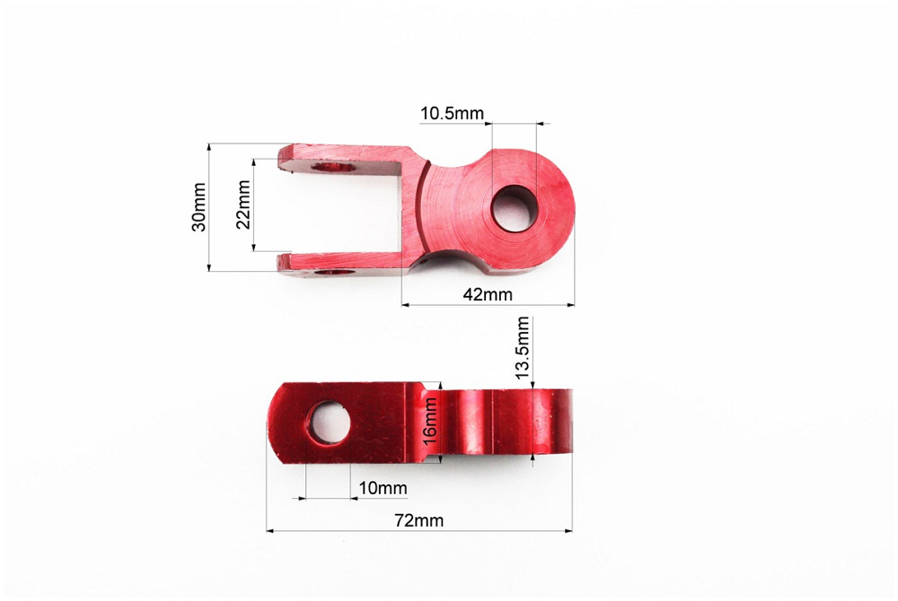 Подовжувач заднього амортизатора 45мм к-кт 2шт + болти + гайки, червоний Київ - фото 2