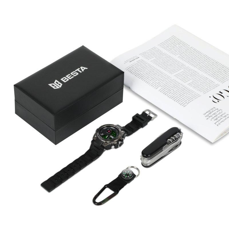 Мужские водостойкие наручные часы Besta Box Tattoo ВСУ Set с компасом + подарочный набор Киев - изображение 4