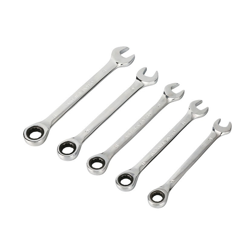 Набір рожково-накидних комбінованих ключів 7 шт, 8-19 мм гайкові для ремонту з тріскачкою в кейсі Кам'янець-Подільський - фото 8