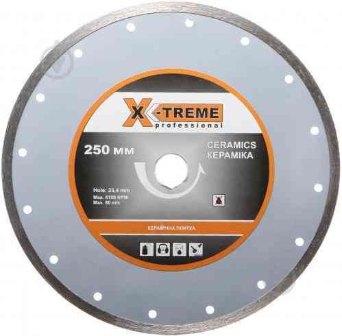Диск алмазний відрізний X-Treme 1A1R 250x2,5x25,4 кераміка XT-110125 Коломия