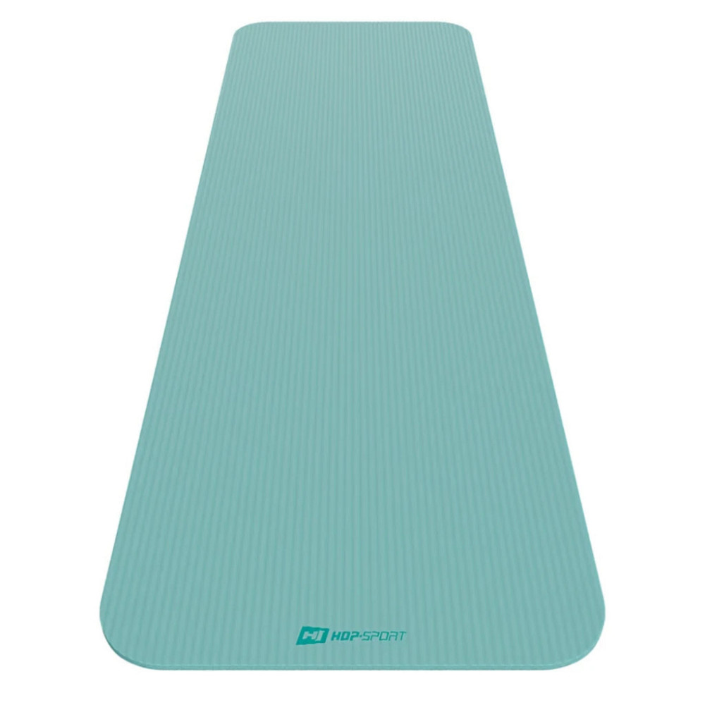 Коврик спортивный бирюзовый для тренировок йоги фитнеса пилатеса упражнений дома и в зале нескользящий HS 1см Киев - изображение 5