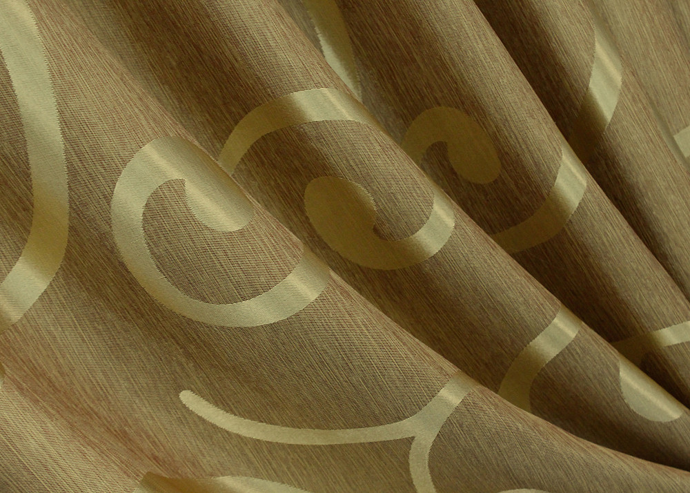 Комплект готовых штор VR-Textil Жаккард № 1532ш Золотистый 150х270 см 2 шт (33-0405) Киев - изображение 6