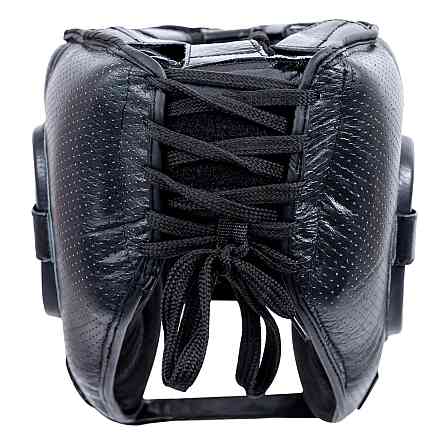 Боксерський шолом з бампером з натуральної шкіри чорний V`Noks Boxing Machine PRO Київ