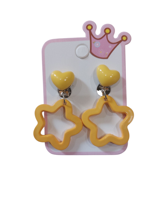 Кліпси дитячі у формі Зірочки 45 на 30 мм жовтий Київ - фото 1