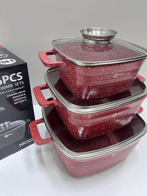 HK-322 Посуда Набор квадратных казанов Higher Kitchen (4) Одесса - изображение 3