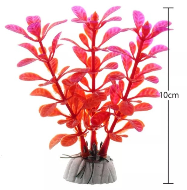 Искусственные растения в аквариум 10 см красный Киев - изображение 1