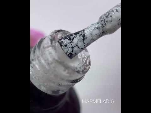 Гель-лак SAGA Marmelade №6 летняя коллекция оттенков мармелада (белый с хлопьями), 9 мл Киев - изображение 3