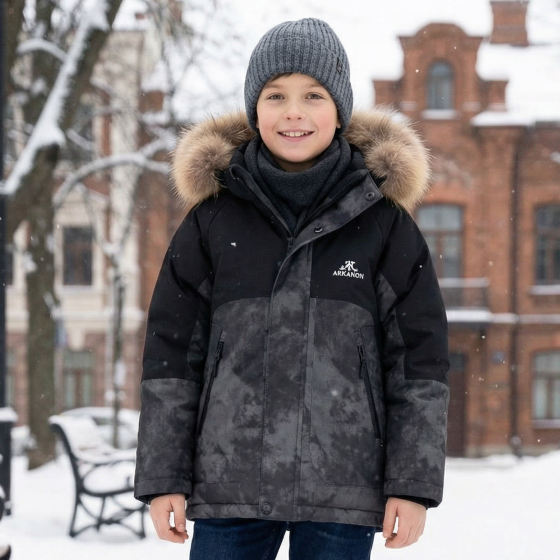 Детская зимняя курточка для мальчика варенка на холофайбере 116,122,134 Николаев