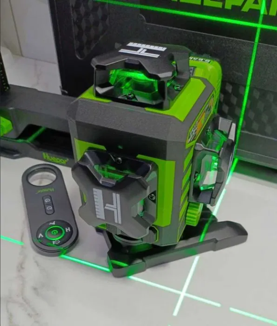 Лазерний рівень нівелір Huepar W04CG Premium 4D відкалібрований 16 ліній (з приймачем Huepar LR5RG) Вінниця - фото 5