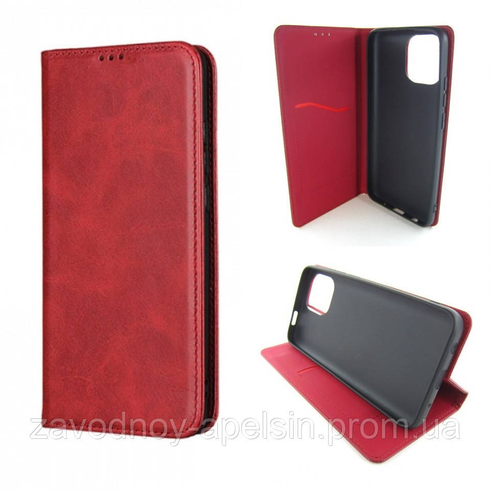 Чехол книжка Xiaomi Redmi A1 A2 кожаный (красный) Одесса - изображение 1