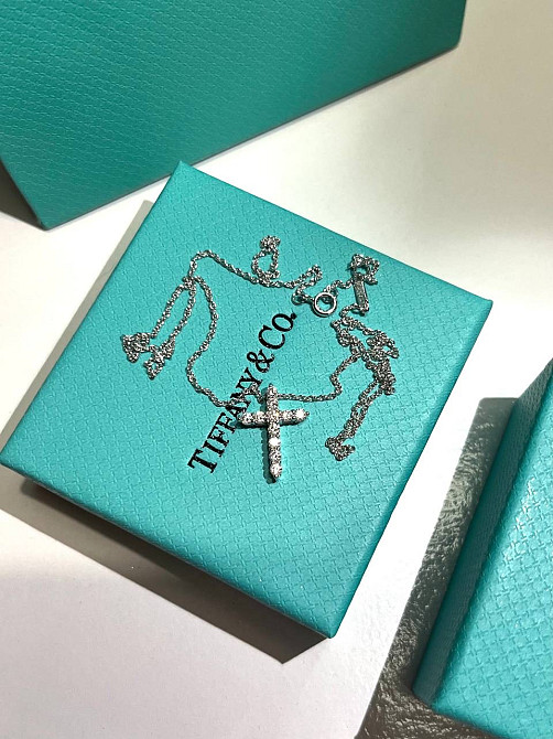 Хрестик Тіффані посрібнення Гравірування Tiffany Одеса - фото 3