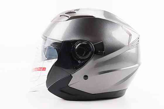Шолом відкритий+відкидні окуляри BLD-708 S (55-56см), СІРИЙ глянець Киев