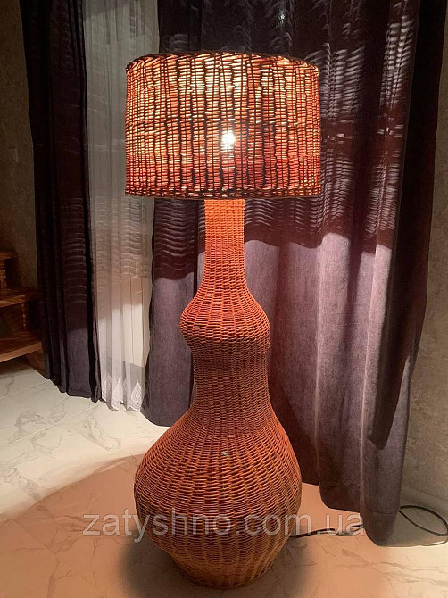 Торшер плетеный из лози большой Киев - изображение 7