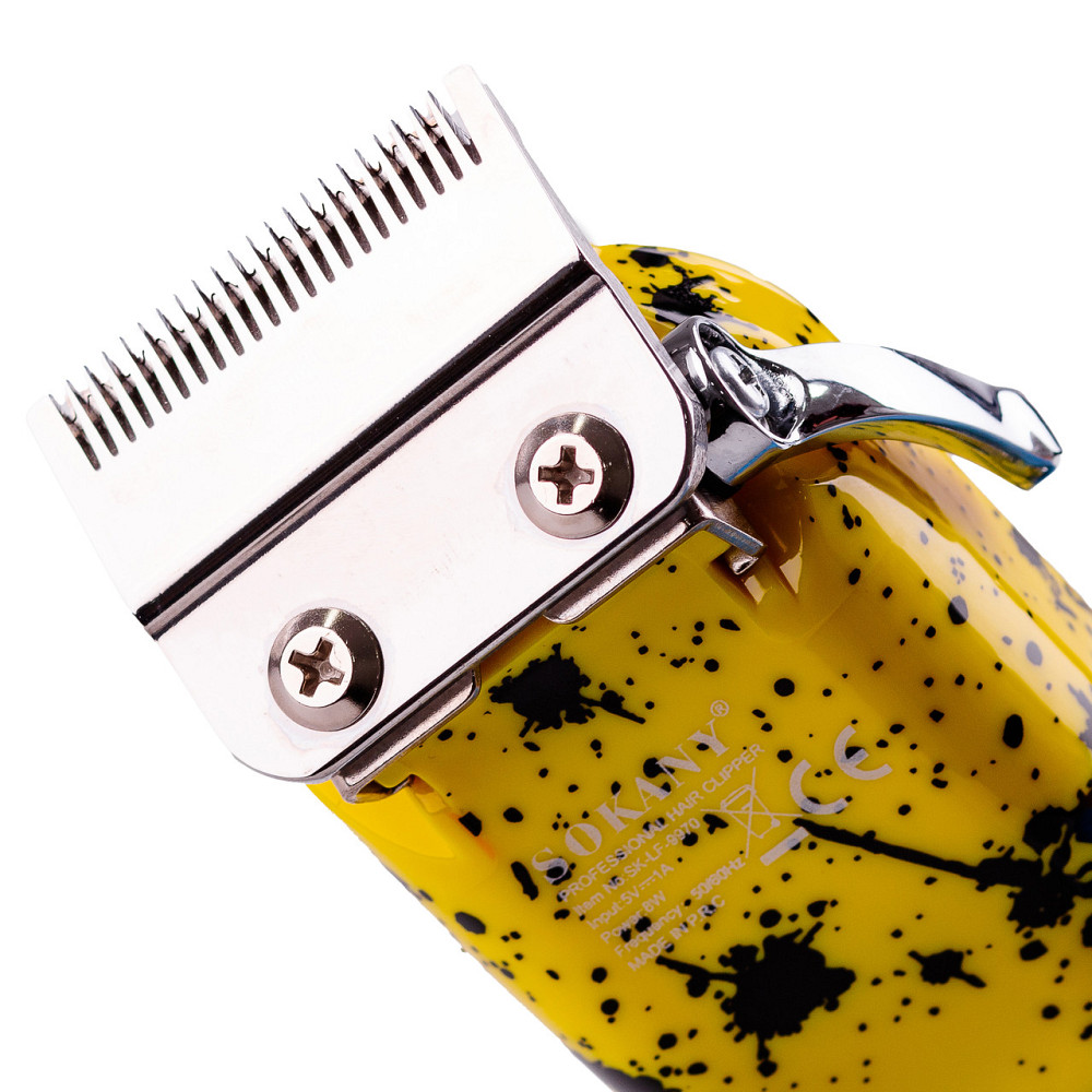 Машинка для стрижки волосся Sokany акумуляторна з 8 насадками Жовтий SKLF9970 Коломыя - изображение 3