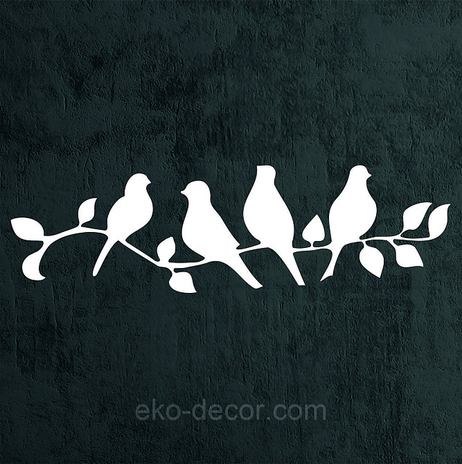 Декоративне настінне Панно  «Птахи» , Декор на стіну 110*31 см, Білий Київ - фото 6