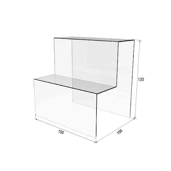 Горка EKOSTAR под товар на 2 ступеньки из акрила 150x100x120 Киев