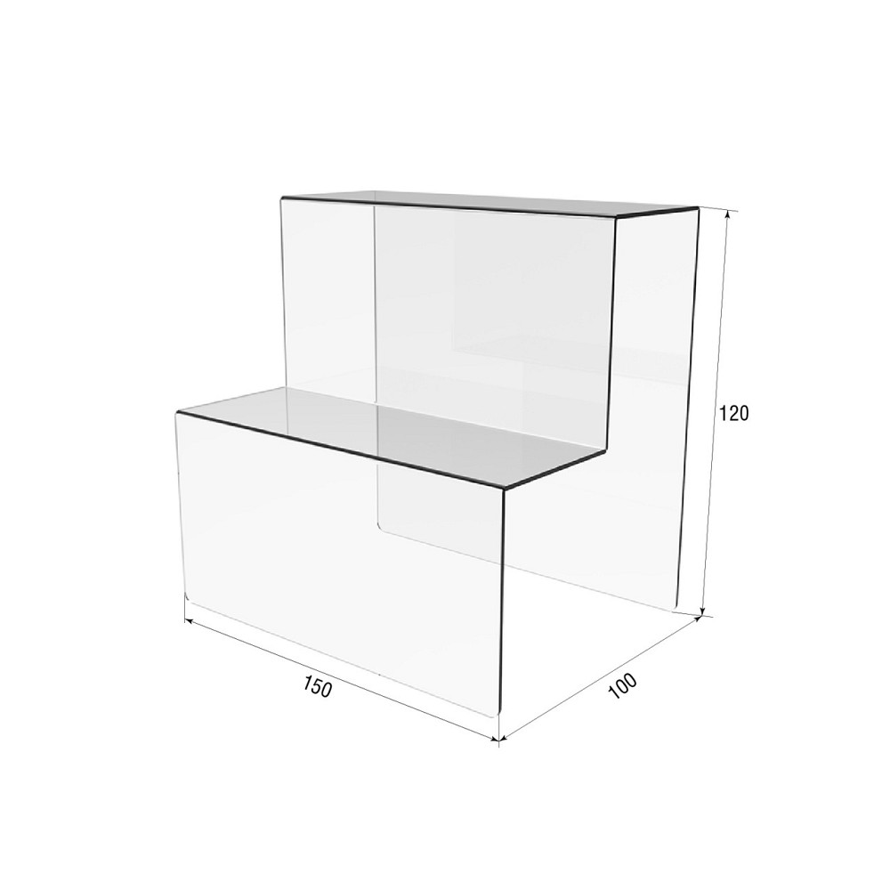 Гірка EKOSTAR під товар на 2 сходинки з акрилу 150x100x120 Київ - фото 3