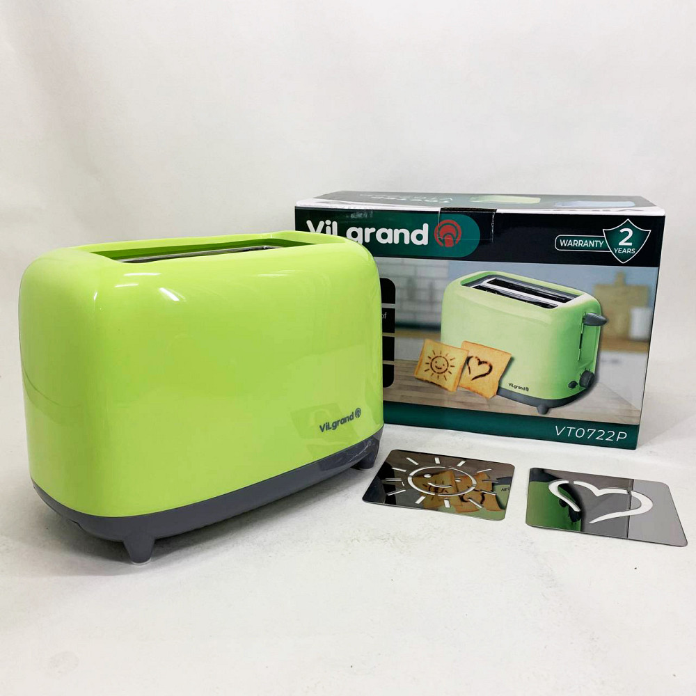 Тостерница для поджаривания хлеба VILGRAND, Кухонный тостер для тостов Тостер 2 штук хлеба QX-21 Львов - изображение 1