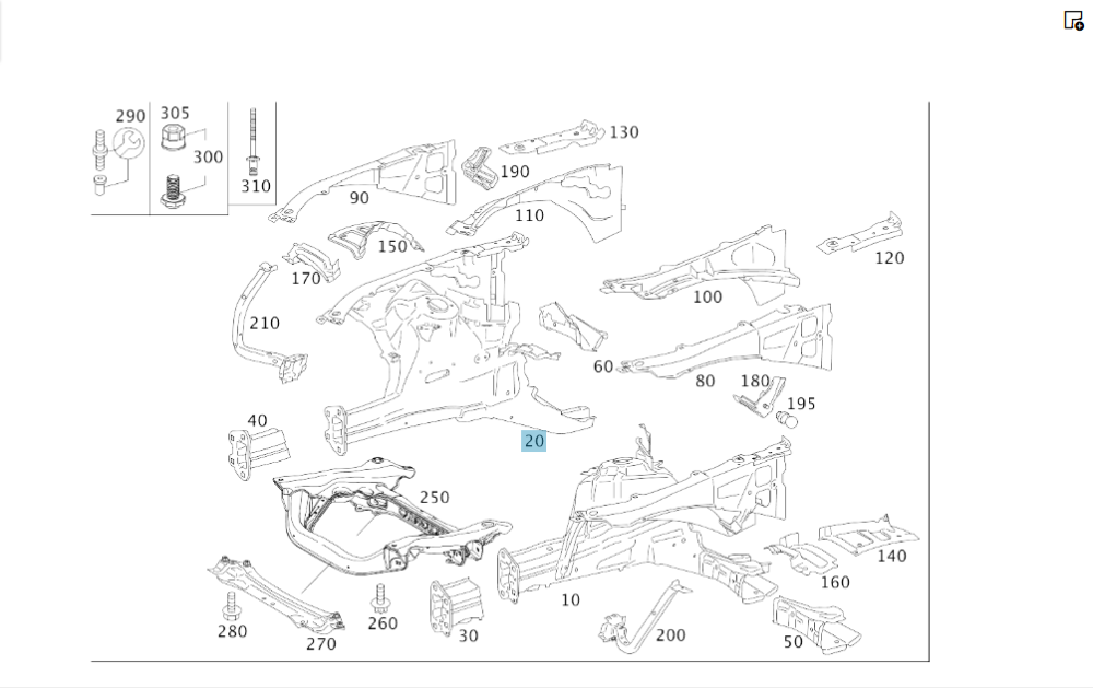 Mercedes-Benz  A2216201061 Передня права чверть кузова CL C216 S-class short W221 S-class long V221 Одеса - фото 1
